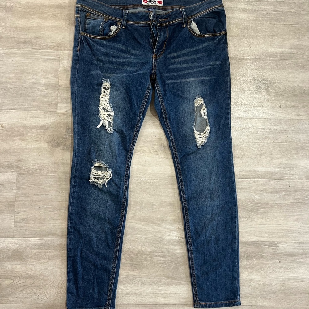 Distressed Blue Jeans size 13/14